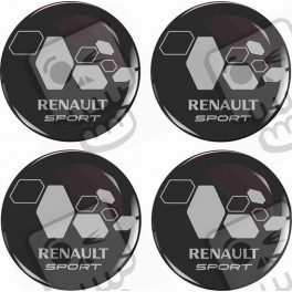 RENAULT Wheel centre Gel Badges Adesivi x4