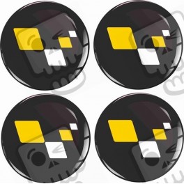 RENAULT Wheel centre Gel Badges Aufkleber x4