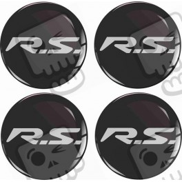 RENAULT RS Trophy Wheel centre Gel Badges Aufkleber x4