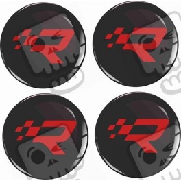 RENAULT R26R Wheel centre Gel Badges adesivos x4