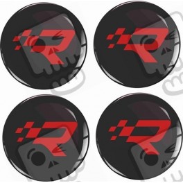 RENAULT R26R Wheel centre Gel Badges Autocollant x4