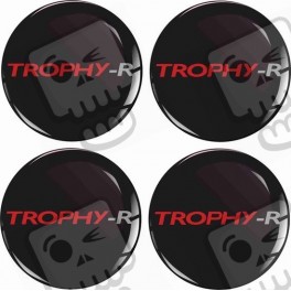 RENAULT Trophy Wheel centre Gel Badges Autocollant x4