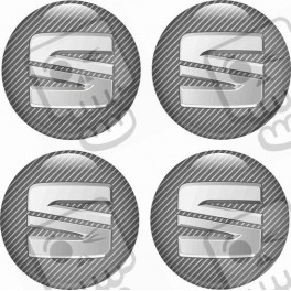 SEAT Wheel centre Gel Badges Adhesivos x4