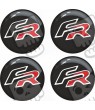 SEAT LEÓN FR Wheel centre Gel Badges Adhesivos x4