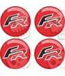 SEAT LEÓN FR Wheel centre Gel Badges Stickers decals x4