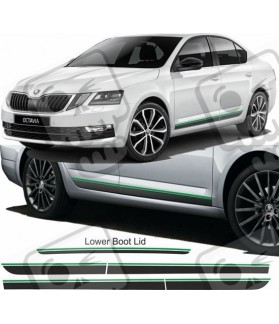 Skoda Octavia 2013-2016 side Stripes DECALS