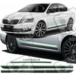 Skoda Octavia 2013-2016 side Stripes DECALS