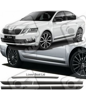Skoda Octavia 2013-2016 side Stripes AUFKLEBER (Kompatibles Produkt)