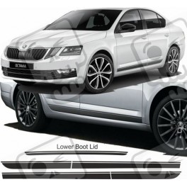 Skoda Octavia 2013-2016 side Stripes AUFKLEBER