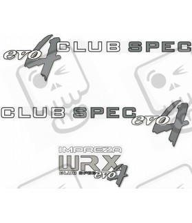 Impreza WRX Club Spec Evo 4 STICKERS (Compatible Product)