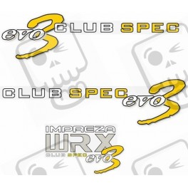 Impreza WRX Club Spec Evo 3 ADESIVI