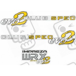 Impreza WRX Club Spec Evo 2 STICKERS