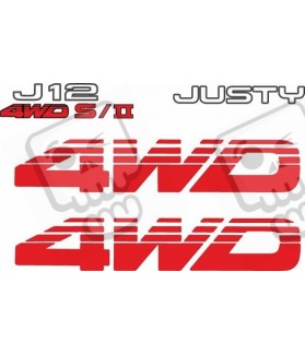 Subaru Justy 4WD J12 ADESIVI (Prodotto compatibile)