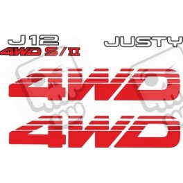 Subaru Justy 4WD J12 ADESIVI