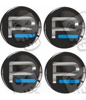 SUBARU Wheel centre Gel Badges adesivos x4