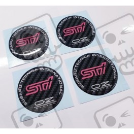 SUBARU Wheel centre Gel Badges Adesivi x4