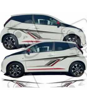Toyota Aygo side Stripes AUFKLEBER (Kompatibles Produkt)