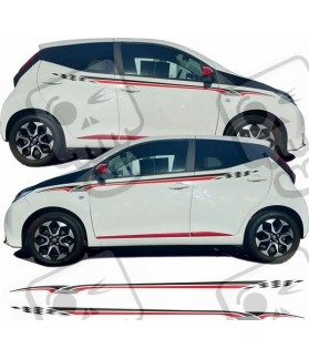 Toyota Aygo side Stripes AUFKLEBER (Kompatibles Produkt)