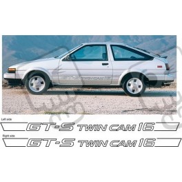 Toyota Corolla AE86 GT-S Twin cam 16V Stripes AUFKLEBER (Kompatibles Produkt)