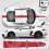 PORSCHE 718 Cayman / Boxster Martini over the top & side Stripes DECALS (Compatible Product)