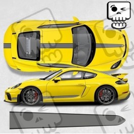 PORSCHE 781 Cayman GT4 over the top & side Stripes DECALS