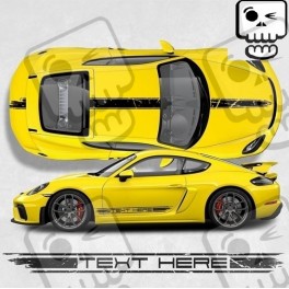 PORSCHE 781 Cayman GT4 over the top & side Stripes AUTOCOLLANT