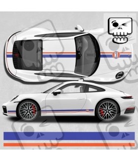 PORSCHE 992 / 991 GULF Stripes AUFKLEBER (Kompatibles Produkt)