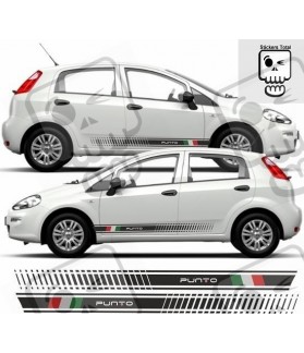 Fiat Punto Side Italian flag Stripes AUFKLEBER