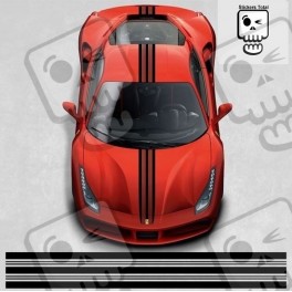 Ferrari 488 GTB over the top Stripes autocollant