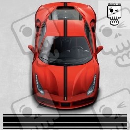 Ferrari 488 GTB over the top Stripes aufkleber