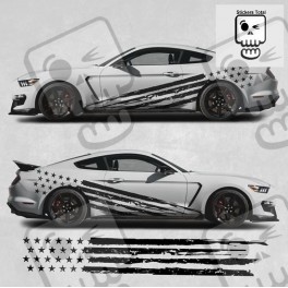 Ford Mustang year 2015 on side Stripes DECALS