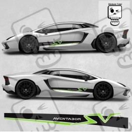 lamborghini Aventador Super Veloce side stripes AUTOCOLLANT