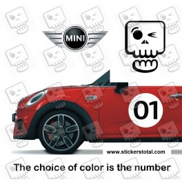 MINI COOPER MINI NUMBER BOARD YEAR 2001-2017 ADHESIVOS