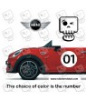 MINI COOPER MINI NUMBER BOARD YEAR 2001-2017 AUFKLEBER