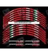 Aprilia Dorsoduro 1200 wheel stickers decals rim stripes 12 pcs. Laminated