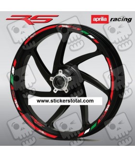 ADESIVI Aprilia RS Wheel rim stripes 12 pcs. RS 50 125 250 Laminated (Prodotto compatibile)