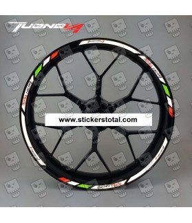 Aprilia Racing Tuono V4 Reflective wheel stickers rim stripes decals rsv