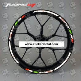 Aprilia Racing Tuono V4 Reflective wheel stickers rim stripes decals rsv