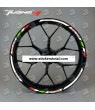 Aprilia Racing Tuono V4 Reflective wheel stickers rim stripes decals rsv
