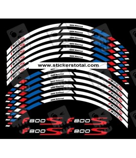 BMW F800S wheel decals stickers rim stripes 12 pcs. Laminated f800 S