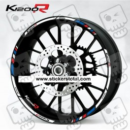 BMW K1200R wheel decals stickers rim stripes 12 pcs. Laminated K1200 R