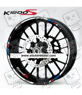 BMW K1200S wheel decals stickers rim stripes 12 pcs. Laminated K1200 S