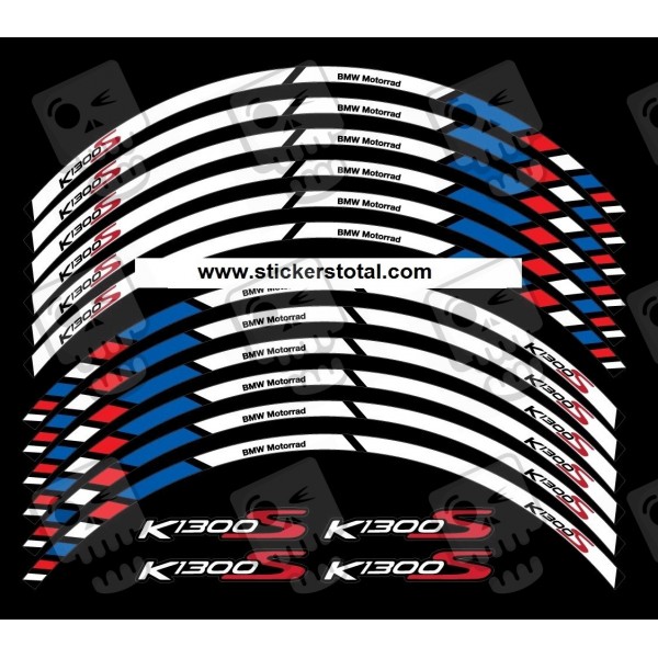 ADESIVI BMW K-1300S wheel rim stripes 12 pcs