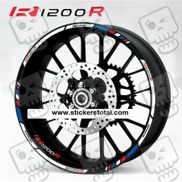 BMW R1200R wheel decals rim stickers stripes R1200 R Motorrad