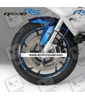 BMW R1200RS wheel decals rim stickers stripes 12+4 pcs. R1200 RS Blue