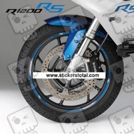BMW R1200RS wheel decals rim stickers stripes 12+4 pcs. R1200 RS Blue