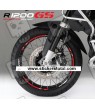 BMW R1200GS Adventure wheel decals stickers rim stripes r1200 GS 19'' 17'' Red