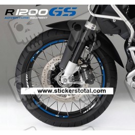 BMW R1200GS Adventure wheel decals stickers rim stripes r1200 GS 19'' 17'' Blue