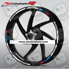 BMW S1000XR small Wheel decals rim stripes 8 pcs. r1000 xr Laminated
