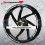 BMW Motorsport S1000R wheel decals rim stickers stripes 12+4 pcs. S1000 R (Compatible Product)